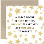 Old English Co. Thank You Card for Mentor - Appreciation Card for Mentor - Mentor Retirement, Leaving, Farewell Card for Her or Him - Thank You Card | Blank Inside with Envelope