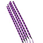 Etopars 5 X Purple 12V 15 Led 30cm Car Auto Vehicle Grille Flexible Waterproof Underbody Light Strip