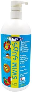 TRISWIM Kids Swim Suds 2-in-1 Tear-Free Shampoo & Body Wash 32oz | Natural Chlorine-Out Formula, Removes Green Tint | No Parabens or Dyes | Gentle for Babies & Toddlers | Watermelon Scent