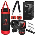 LoGest Punching Bag for Kids Boxing Set - Suitable for Kids Punching Bags 3-8 years of Age - Boxing Gloves & Hand Wraps Included - Youth Children Boxing MMA Kickboxing Muay Thai Karate Punching Bag