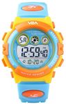 V2A Resin Digital Waterproof Kid's Sports Watch (Yellow Dial, Blue), Blue Band