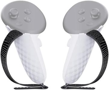 APEXINNO Controller Grips Compatible with Meta/Oculus Quest 3S/Quest 3,Non-Slip Handle Covers with Adjustable Soft Hand Strap,Fits Small & Medium Hands,Not Compatible with Official Charging Dock