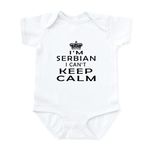 CafePress - I Am Serbian I Can Not Keep Calm Infant Bodysuit - Cute Infant Bodysuit Baby Romper Cloud White