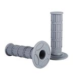 Qiilu 22mm 7/8" Silicone Soft Handle Bar Hand Grips for Pit Dirt Bike Motorcycle(Gray)