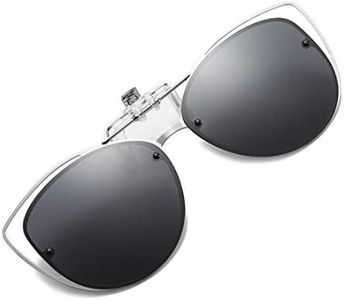 FEISEDY Women's Polarized Cat Eye Clip on Sunglasses with Flip up Function for Glasses B2670