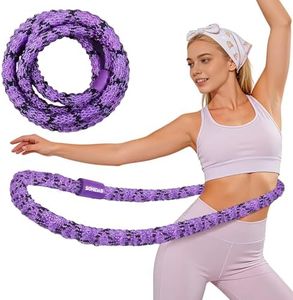 SOHIDAS Weighted Hula Hoops for Adults 3.3lb Soft Hula Hoop for Women Weight Loss Pilates Equipment Infinity Hoop Soft Spring Weighted Hoop for Adults Women Beginners Home Travel Gym Fitness Hoops