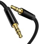 3.5mm Aux Audio Cable 1.5M, Nylon Braided Auxiliary Cord, Stereo Audio Jack Adapter Cable for Headphone, Car Audio, Laptop, Smartphone, Home Stereos, Speaker and More