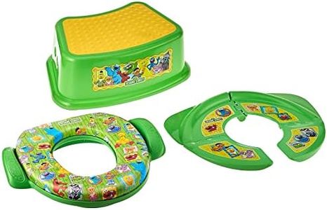 Sesame Street Framed Friends 3 Piece Potty Training Kit - Soft Potty, Folding/Travel Potty and Step Stool, Green