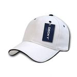 Decky Inc Sandwich Visor Two Tone Baseball Caps 2003 White Black