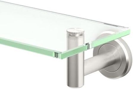 Gatco 4296 Latitude II 20-Inch Glass Shelf, Satin Nickel