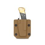 Clip & Carry Kydex Sheath for the Buck 110 & Buck 112 Folding Pocket Knife ~ USA Veteran Made (Knife not included) | Click Retention | Adjustable Cant | Belt Holster Case (BROWN)