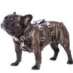 Huntboo Escape Proof Harness, No Slip Dog Harness Escape Proof, Reflective Harness with Handle, Breathable, Durable, Adjustable Vest for Small Dogs Walking, Training, and Running Gear (Black, S)