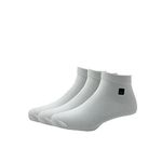 Allen Solly Men'S Cotton Ankle Length Socks (Pack Of 3) - White