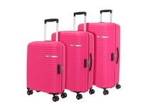 American Tourister 3Pc PP Liftoff+ with TSA Lock & 8 Wheel, Set (Small +Medium +Large) Hard Check-in Suitcase for Travel/Trolley Bag with Double Wheel - Berry Blast, 55 Cm, 67 Cm, 79 Cm, Pink