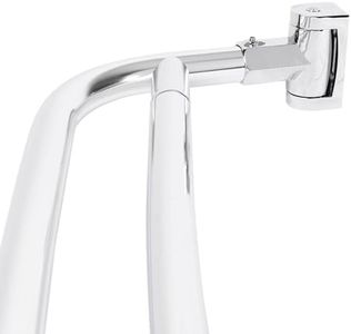 JS Jackson Supplies Double Curved Shower Rod, Metal Construction, Adjustable Between 44 to 70 Inches, Aluminum Rods and Zinc Mounting Hardware, Quality Modern Bathware, Chrome Finish
