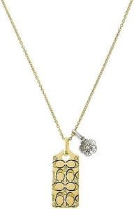 Coach Women's Signature Quilted Pendant Necklace