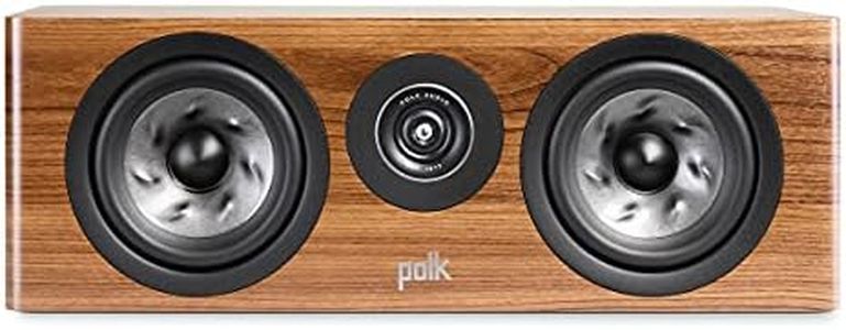 Polk Audio Reserve Series R300 Compact Center Channel Loudspeaker for Dynamic, Detailed Audio, 1" Pinnacle Ring Tweeter & Dual 5.25" Turbine Cone Woofers, Hi-Res Certified Wall Mountable Walnut Brown
