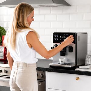 Gaggia Accademia Bean to Cup Coffee Machine – One Touch Espresso & Cappuccino Maker, Stainless Steel