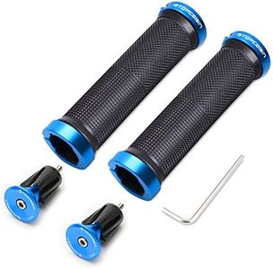 TOPCABIN Bicycle Grips,Double Lock on Locking Bicycle Handlebar Grips Rubber Comfortable Bike Grips for Bicycle Mountain BMX (Navy)