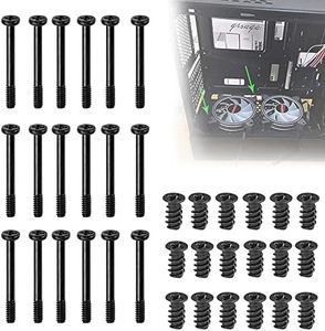 PERFETSELL 80 Pz Viti per Radiatore e Ventola Viti per il Fissaggio delle Ventole Viti di Montaggio per Radiatore Kit di Viti per Ventola per Computer (Nero)