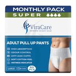 60 x Incontinence Pants Men & Women | with Wetness Indicator & Soft-Stretch Waistband | Adult Nappies | Waist Size Large 80-156 cm | Adult Diapers | (Large)