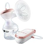 Tommee Tippee Made for Me Single Electric Breast Pump, Strong Suction, Soft Feel, USB Rechargeable, Quiet, Portable, Express Modes, Baby Bottle Included