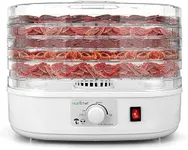 NutriChef Food Dehydrator Machine, Dehydrates Beef Jerky, Meat, Food, Fruit, Vegetables & Dog Treats, Great for at Home Use, Includes 5 Trays