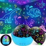 Dinosaur Toys, Dinosaur Projector light for kids, 2 in 1 unicorn Projector Night Light, Xmas Stocking Fillers Birthday Dinosaur unicorn Present for 3-10 Year Old Boys Girls