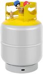 OLenyer Refrigerant Recovery Cylinder Tank 30 LB Capacity Y-Valve Liquid/Vapor Recovery Can Reusable Save without Float Switch for R22/R134A/R410A Gray Yellow