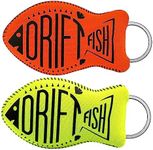 DriftFish Floating Keychain Key Float | Jumbo Size | Float 6 Keys | High Visibility | Waterproof | Boating and Fishing | Green and Orange