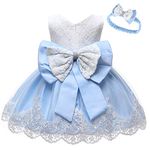 LZH Tulle Tutu Girl Dress Princess Wedding Pageant Party Baby Dresses Light Blue