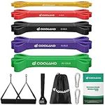 Odoland Pull Up Assist Bands, Pull Up Straps, Resistance Bands with Door Anchor and Handles, Stretch Mobility, Powerlifting and Extra Durable Exercise Bands with eGuide for Men and Lady