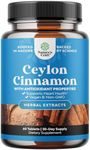 Organic Ceylon Cinnamon Tablets 1000mg - Organic Ceylon Cinnamon Powder Memory Supplement for Brain Support - Non GMO Organic Cinnamon Pills for Heart Health and Organic Immune System Booster