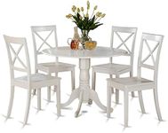 East West Furniture DLBO5-WHI-W 5 P