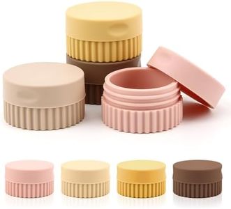 4 Pcs Travel Containers Sets Silicone Cream Jars Empty Lotion Leak-proof Bottles with Sealed Lid For Lotion Moisturizer Sunscreen Cosmetic Skincare Set(Four Colors)