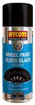 Hycote Gloss Black Fast Drying Aerosol Wheel Spray Paint, Suitable for use on Plastic, Wood and Metals, 400 ml