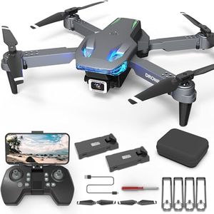 Wipkviey Drone with 4K Camera for Kids/Adults/Beginners | T28 Foldable RC Quadcopter Toys, Birthday Present for Boys Girls with 26-30 Mins Flight (w/2 Modular Batteries and Carrying Case)