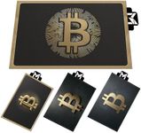 Mynmptaw Credit Card Skin Sticker 4 Pack, Gold Coin Digital Art Design, Waterproof Vinyl Debit Card Cover for Bank Cards, Anti-Scratch, Easy Apply & Remove