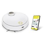 Kärcher - RCV 3 Robot Vacuum Cleaner with Mop Function 2500Pa- Remote Control via App, LiDar Laser Navigation - Floor Mapping, Obstacle Detection - 120 min Run-Time - for Hard Floors and Carpets