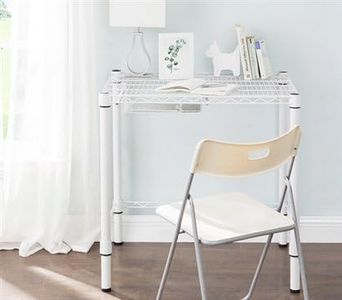 DormCo Suprima Heavy Duty Carbon Steel Desk - Compact Size - White