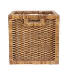 AKWAY Wicker wardrobe basket for storage, cloths, newspapers, photos, toys, plants or other memorabilia (Brown, 12.5W x 13.5L x 12.5H)