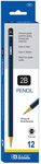 BAZIC #2B Premium Wood Pencil, Blue, 12 Per Pack (760-24P)