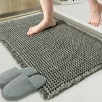 ZALL Beige Waffle Bath Mat,Super Absorbent Non Slip Bathroom Rug,Cream 18x30inch,Machine Washable Ultra Soft Floor Mats