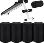 Deekin 4 Pcs Foam Foot Pads Roller Buffer Tube Cover for Home Gym Exercise Machine Equipment Replacement Pads for Leg Extension Weight Bench Inversion Table (0.87 x 3.4 x 6.3 Inches)