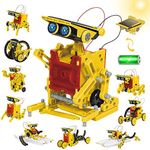 REMOKING Educational Solar Robot Kit,12 in 1 Science Experiment Kit,STEM DIY Building Engineering Construction Toy Set,Best Toy Gifts for 8-12 Year Old Kids,Boys,Girls,Solar Power