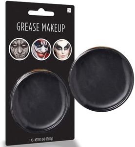 Black Grease Makeup - 0.49 oz. (Pack of 1) - Pigmented & Long-Lasting Formula Perfect for Halloween & Theatrical Performances