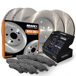 Brake X Front and Rear Brake Pads and Rotors Kit replacement for 2017-2019 Ford Escape | NYX OE+ Rotors and Alpha Ceramic Brake Pads