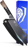 Dalstrong Crixus Chef Knife - 8 inch - Valhalla Series - Black Blade Titanium Coated - 9CR18MOV HC Steel - Resin & Wood Handle -Kitchen Cooking Chef's Knife - Leather Sheath
