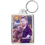 Pixly® Personalised Custom Photo Keyring, Key Ring Fob, Key Chain, Clear, Medium