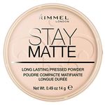 Rimmel London Stay Matte Pressed Powder, 002-Pink Blossom, 14 g